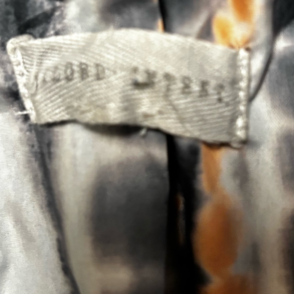 Silk-Lined Jacket with Gray and Orange Marble Lining